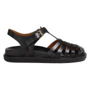 Leren visserssandaal Marni , Black , Dames