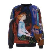 Organza Print Sweater JW Anderson , Multicolor , Heren