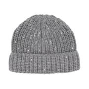 Zachte Winter Beanie met Lurex Details Ermanno Scervino , Gray , Dames