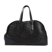 Stijlvol Weekend Duffle Tas Giorgio Armani , Black , Heren