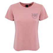 Geborduurd Juweel T-shirt in Roze Pinko , Pink , Dames