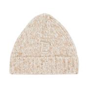 Zachte Gebreide Beanie Muts Ermanno Scervino , Beige , Dames