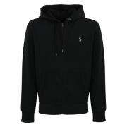 Zwarte Katoenen Rits Hoodie Sweater Ralph Lauren , Black , Heren