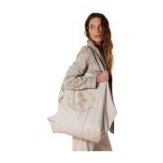 Denim unisex tas in stucwerk Mason's , Beige , Unisex