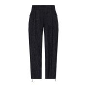 Monogram Broek Emporio Armani , Blue , Dames