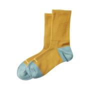 Merino Wol Hybrid Crew Sokken Geel RoToTo , Yellow , Heren