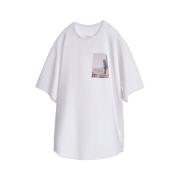 Wit Oversized Tee met Borstprint A.a. Spectrum , White , Heren