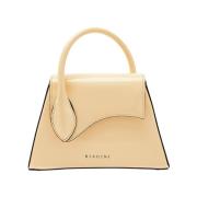 Sofia Leren Handtas Biagini , Beige , Dames