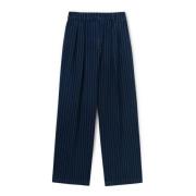 Gestreepte Denim Palazzo Jeans Motivi , Blue , Dames