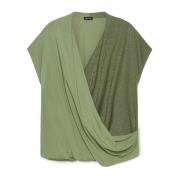 Gekruiste Ecovero™ Viscose Blouse Fiorella Rubino , Green , Dames