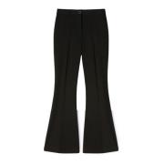 Milano-Rib Flare Broek Motivi , Black , Dames