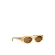 Wit/Blauwe Zonnebril g.o.d. Eyewear , Brown , Dames