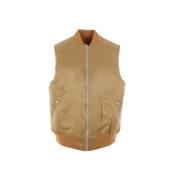 Beige Bomberjack Oversize Satijn Mythinks , Beige , Dames