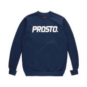 Klieke Navy Crewneck Sweater Prosto , Blue , Heren