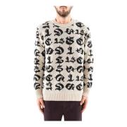 Monogram Logo Wol Jumpers Corsinelabedoli , Multicolor , Heren