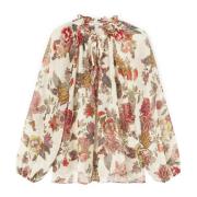 Indiase Stijl Bloemen Crepe Blouse Motivi , Multicolor , Dames