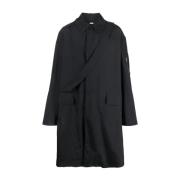 Navy Raincoat with Strap Random Identities , Black , Heren