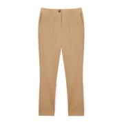 Katoenen Stretch Regular Leg Broek Motivi , Beige , Dames