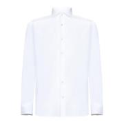 Poplin Texture White Shirt D4.0 , White , Heren