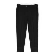 Capri-broek van linnenmix Motivi , Black , Dames