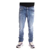 Logo Slim-Fit Jeans John Richmond , Blue , Heren