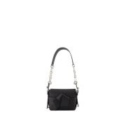 Zwarte Leren Schoudertas Crossbody Acne Studios , Black , Dames