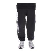 Zwarte Katoenen Sweatpants met Logo Heron Preston , Black , Heren