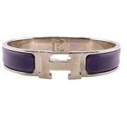 Pre-owned Fabric bracelets Hermès Vintage , Purple , Dames