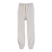 Melange Katoenen Trekkoord Sweatpants Jil Sander , Gray , Heren