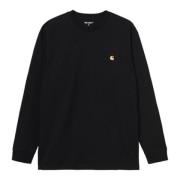 Chase Longsleeve T-Shirt Zwart Carhartt Wip , Black , Heren