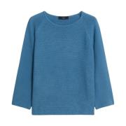 Relaxed-fit Katoenen Boothals Trui Max Mara Weekend , Blue , Dames