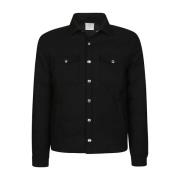 14 Micron Wollen Jas Shirt Eleventy , Black , Heren