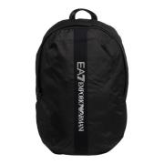 Logo Rugzak met Ritssluiting Emporio Armani EA7 , Black , Heren