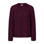 Zijde Mohair Bell-Sleeve Sweater Massimo Alba , Purple , Dames