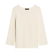 Relaxed-fit Katoenen Boothals Trui Max Mara Weekend , Beige , Dames