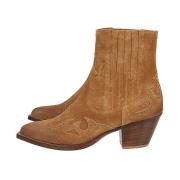 Suede Texano Stud Laars Eleventy , Brown , Dames