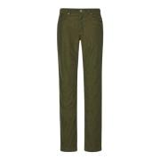 Corduroy 5-Pocket Broek Rechte Pijp Massimo Alba , Green , Heren