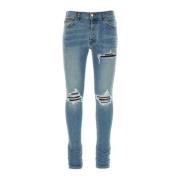 Stretch Denim Jeans Amiri , Blue , Heren