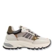 Chunky Sole Statement Sneakers Via Vai , Beige , Dames