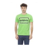 Trend T-shirt met Logo Patroon Baldinini , Green , Heren