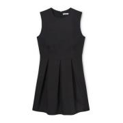 Korte Jurk met Geplooide Rok Motivi , Black , Dames