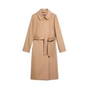 Belted Coats Max Mara Studio , Brown , Dames