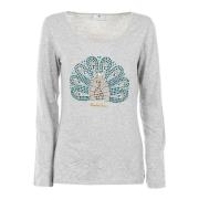 Dames T-shirt met lange mouwen en strass Braccialini , Gray , Dames