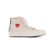 Canvas Hi-Top Chuck Sneakers Comme des Garçons Play , White , Dames