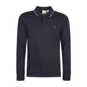 Blauw Poloshirt met Wit Detail Calvin Klein , Blue , Heren