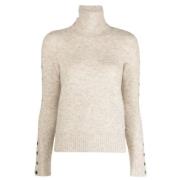 Beige Coltrui Pullover Lange Mouwen Isabel Marant , Beige , Dames