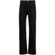 Zwarte Denim Broek Versace , Black , Heren