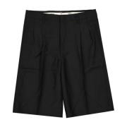 Zwarte Shorts Ss22 Mohair Wolmix Versace , Black , Heren