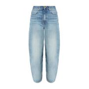 Heldere Blauwe Denim Jeans Ganni , Blue , Dames