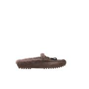 Donkergrijze Suède Platte Muil Sandalen Brunello Cucinelli , Brown , D...